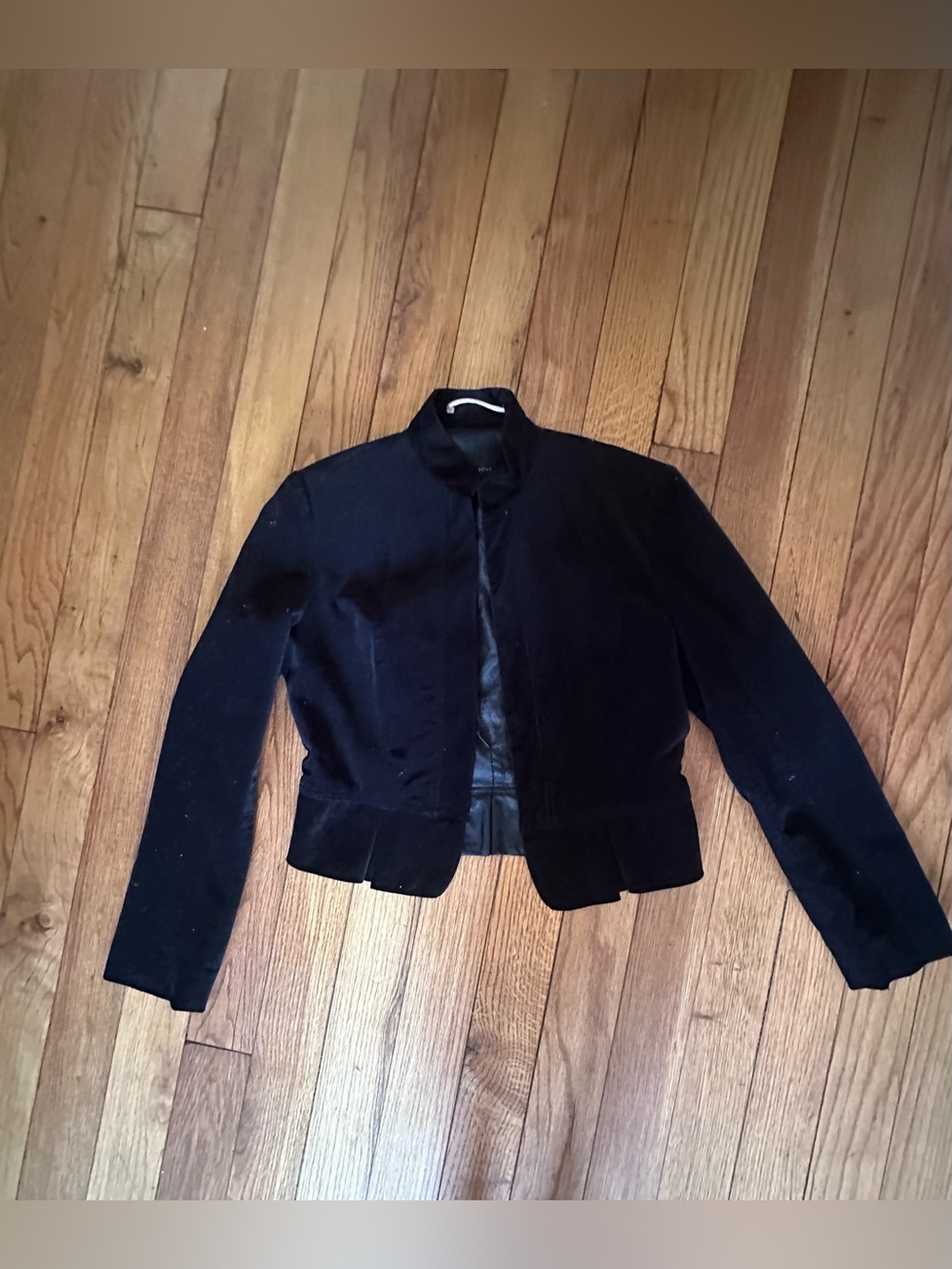 The Limited Black Velvet Cropped Blazer